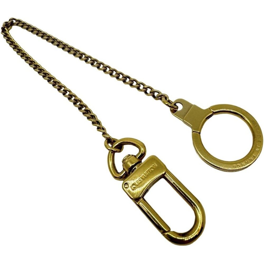 Authentic LOUIS VUITTON Chenenne Anocle key ring M58021 Gold Metallic #36635391 - Picture 2 of 8